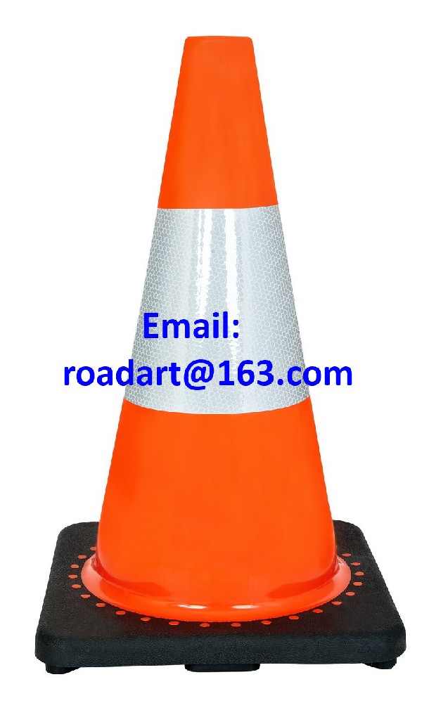 Heavy Duty Black Base PVC Traffic Cone